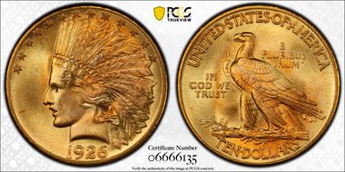 1926 $10 MS66+