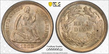 1868-S H10C MS65