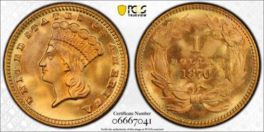 1870 G$1 MS68