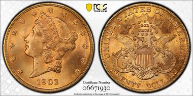 1903 $20 MS66
