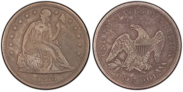 1873-CC $1 Seated VF30