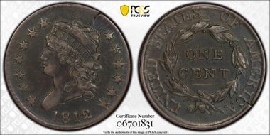 1812 1C Small Date VF30BN
