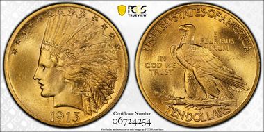 1915 $10 MS65+