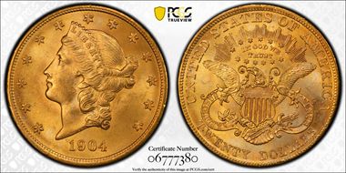 1904 $20 MS65+