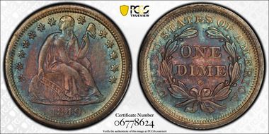 1849-O 10C MS64