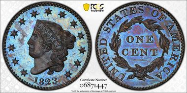 1823 1C Newcomb 2 PR65BN