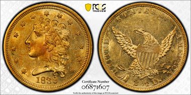 1839 $2.50 MS61