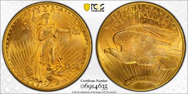 1909-S $20 MS65+