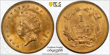 1855 G$1 MS64+