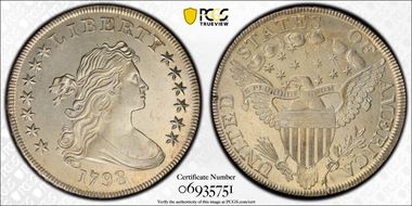 1798 $1 Large Eagle AU58