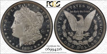 1883-O $1 MS66+ DMPL