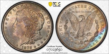 1878 7/8TF $1 Strong, VAM 39, 7/5 MS64