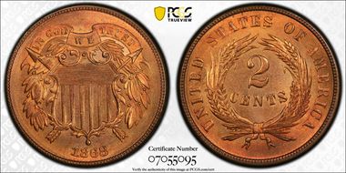 1868 2C MS67RD