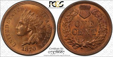 1870 1C MS66+ RB