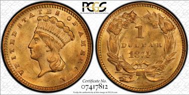 1874 G$1 MS63