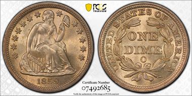 1859-O 10C MS66