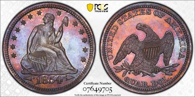 1854 25C Arrows PR65