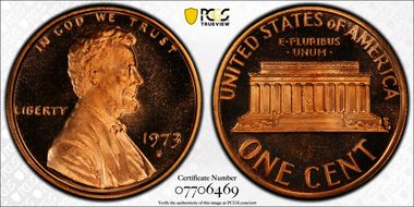1973-S 1C PR70DCAM