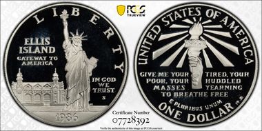 1986-S $1 Statue Of Liberty PR70DCAM