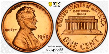 1968-S 1C PR69DCAM
