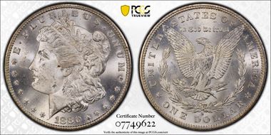 1880/9-S $1 VAM 11, 0/9 Overdate MS65