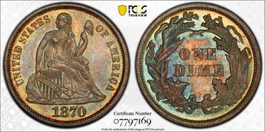 1870 10C MS66