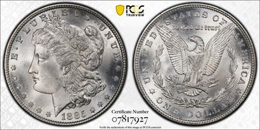 1885 $1 MS64