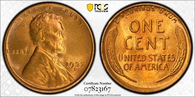 1937-D 1C MS67+ RD