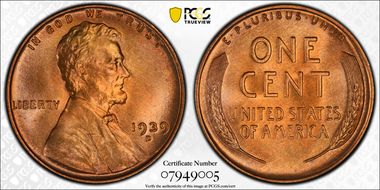 1939-D 1C MS68RD