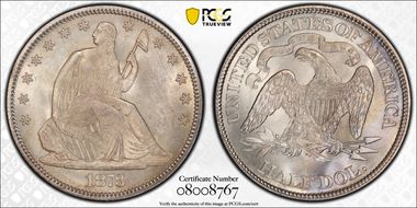 1873 50C No Arrows, Closed 3 MS65+