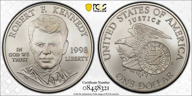 1998-S $1 RFK MS70