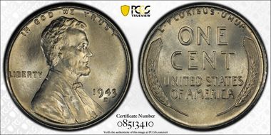 1943-D 1C MS67