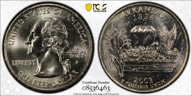 2003-P 25C Arkansas MS68