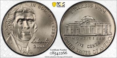2006-D 5C Monticello Satin Finish SP69FS