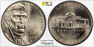 2006-D 5C Monticello Satin Finish SP68FS