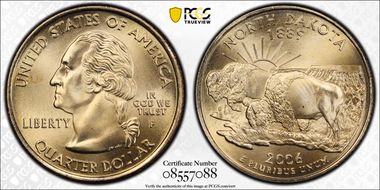 2006-P 25C North Dakota Satin Finish SP69