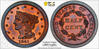 1845 1/2C Original PR65RB