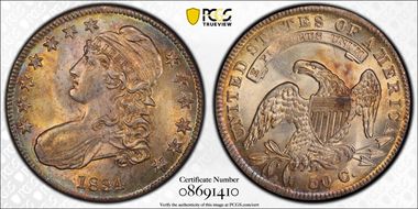 1834 50C O-116 Sm Date, Sm Letters MS64