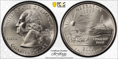 2006-D 25C Nebraska Satin Finish SP69