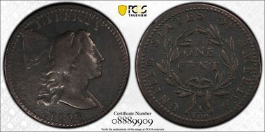 1793 1C Liberty Cap, S-13 VF20BN