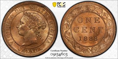 1888 1C MS65RD