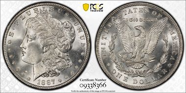 1887 $1 MS65