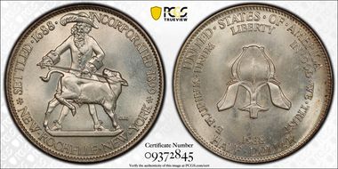 1938 50C New Rochelle MS65