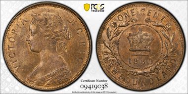 1880 1C Round 0, Even Date MS64RB