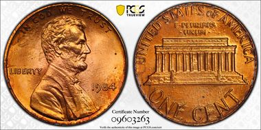 1984 1C Doubled Die Obverse MS67RD