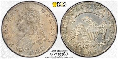 1826 50C O-118a AU58