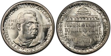 1947 50C Booker T. Washington MS66