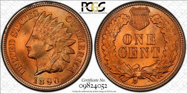 1890 1C MS65RD