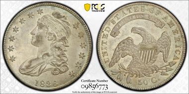 1836 50C O-117 MS63