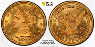 1882 $2.50 MS67